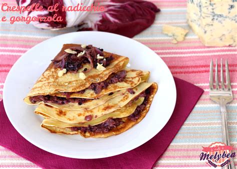 Ingredienti base per le crespelle con radicchio e gorgonzola