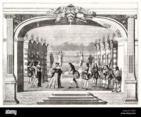 Scena da una rappresentazione teatrale napoletana d'epoca