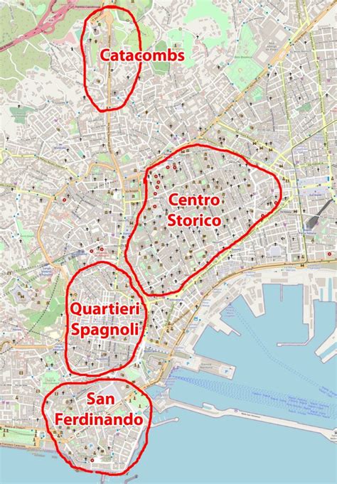 Mappa del quartiere Scampia a Napoli, evidenziando le zone delle 