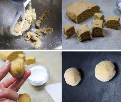Procedimento di preparazione dei biscotti: impasto, formazione palline, passaggio nello zucchero