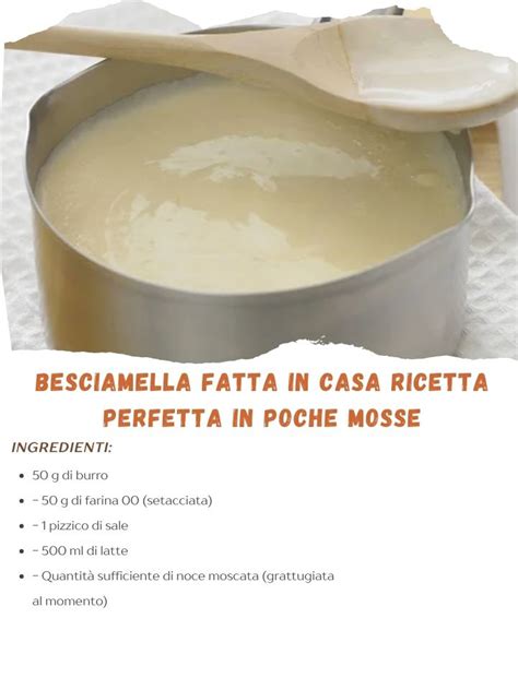 Ingredienti per la besciamella: latte, burro, farina, noce moscata, parmigiano.