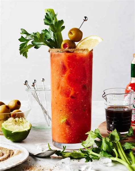 schema comparativo tra le diverse varianti del Bloody Mary