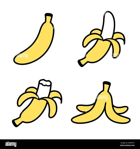 Disegno stilizzato di una banana clip con dentini interni