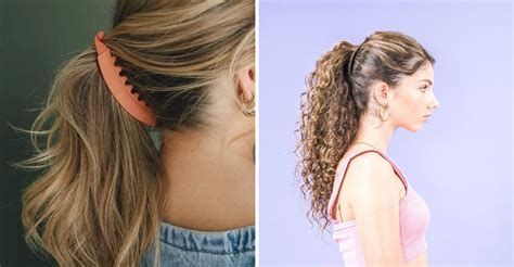Collage di diverse acconciature realizzate con banana clip su vari tipi di capelli