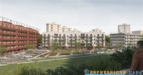 Rendering dei nuovi alloggi previsti nel progetto ReStart Scampia