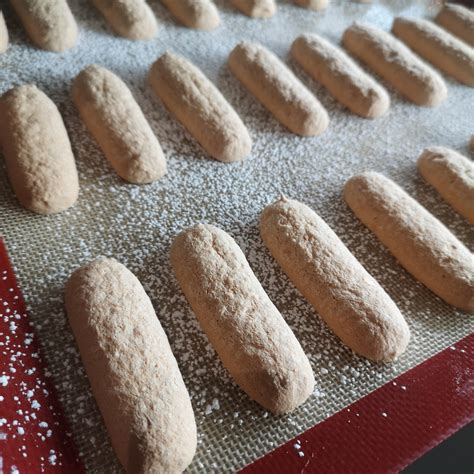 Placca di biscotti da inzuppo dorati pronti per essere sfornati