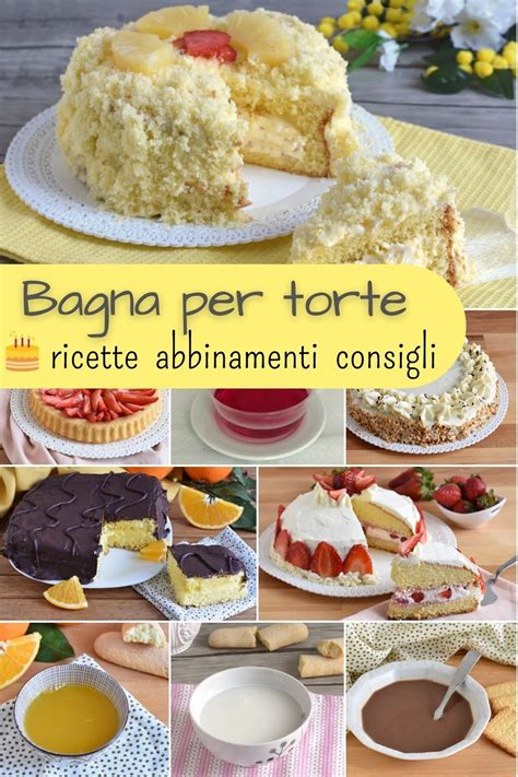 Infografica con diverse opzioni di bagna per torte