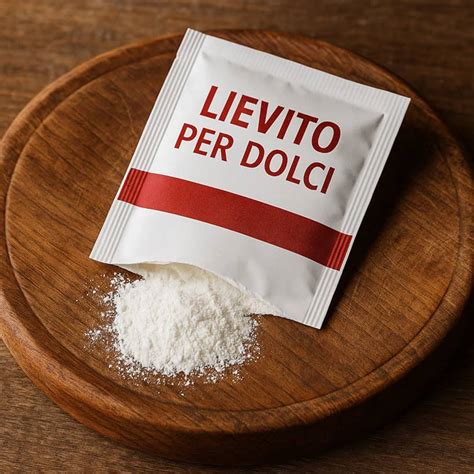 Tabella riassuntiva delle sostituzioni del lievito per dolci con diverse alternative e relative dosi.