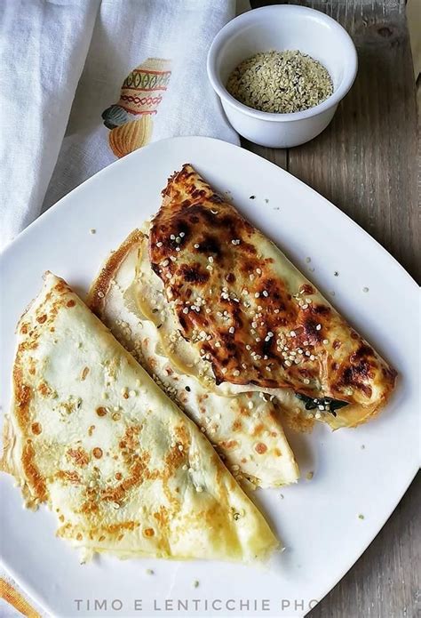 Crepes con miglio e canapa farcite