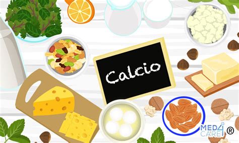 Infografica che mostra il contenuto di calcio in diverse porzioni di formaggio e l'importanza per la salute ossea