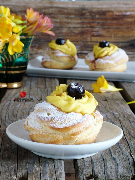 Farcitura delle zeppole con crema pasticcera