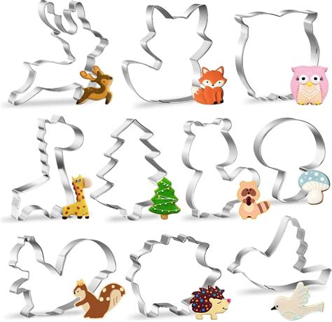 Varietà di forme per biscotti ritagliati con stampini