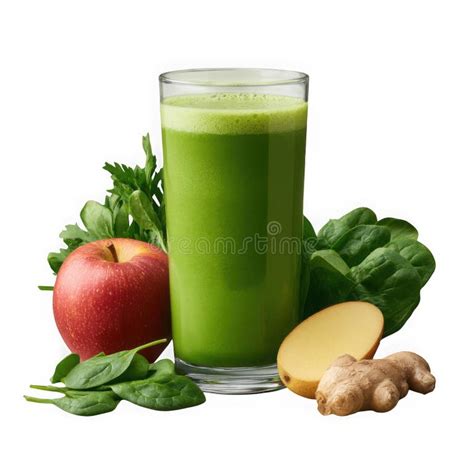 Immagine di un frullato verde vibrante con ingredienti freschi circostanti.