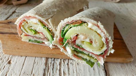piadina farcita con speck e zucchine