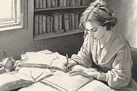 Illustrazione di Giovanni Morelli che scrive il suo libro di memorie, con riferimenti al Decameron.