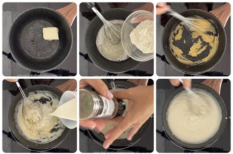 preparazione della besciamella in un pentolino con frusta