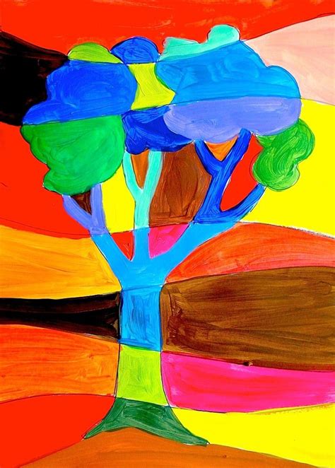 Rametti dipinti con colori vivaci