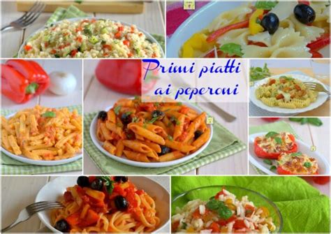 composizione di vari piatti a base di peperoni