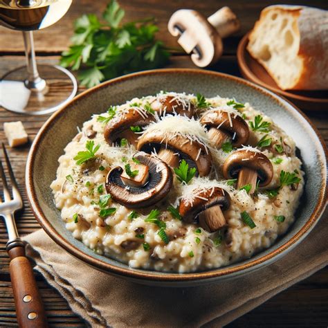 Ingredienti base per un risotto ai funghi classico