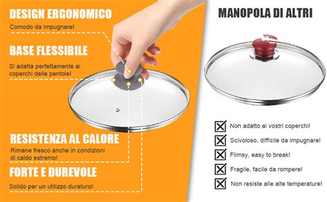 Schema illustrativo del funzionamento del coperchio colapasta della pentola Pastì SILEX