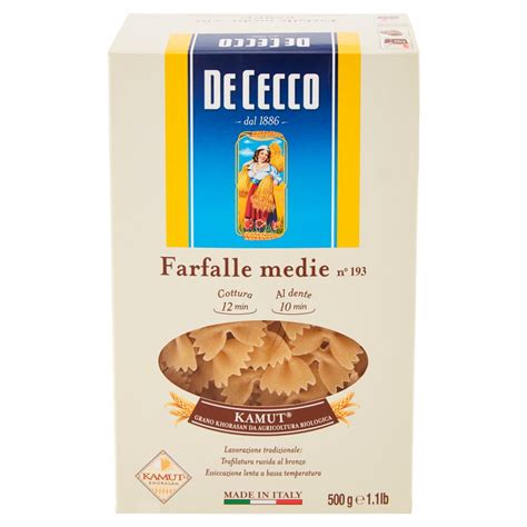 Foto delle Farfalle Medie n. 193 De Cecco con diversi tipi di condimento