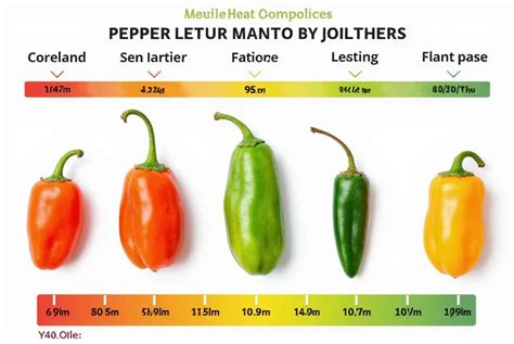 infografica che mostra la scala di maturazione dei peperoni con i relativi colori e sapori