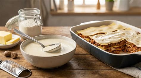 Besciamella densa e vellutata pronta per condire le lasagne
