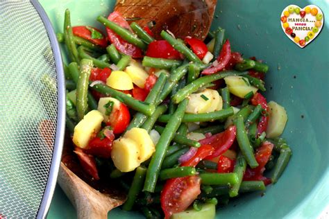 insalata di fagiolini, patate e pomodorini