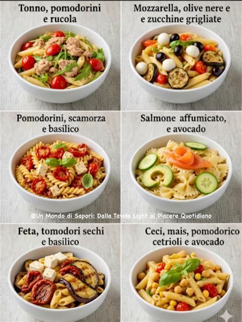 Ingredienti freschi per la pasta mediterranea: pomodori, olive, tonno, basilico