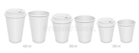 illustrazione di diverse tazze di caffè con diverse dimensioni e proporzioni
