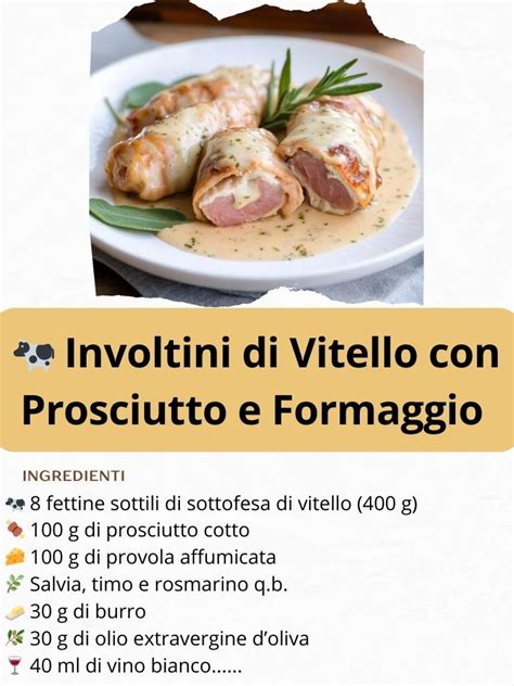 Ingredienti per involtini di tacchino: prosciutto cotto, provola, salvia