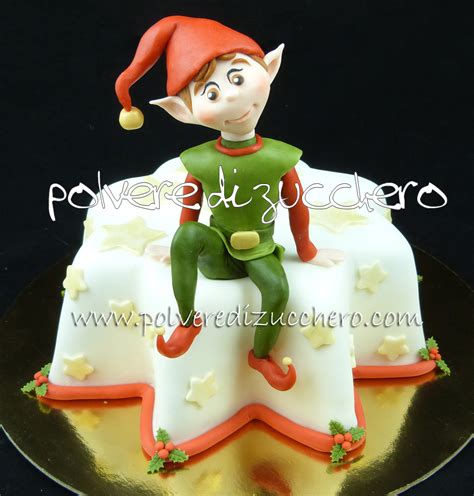 decorazioni elfo in pasta di zucchero per panettone