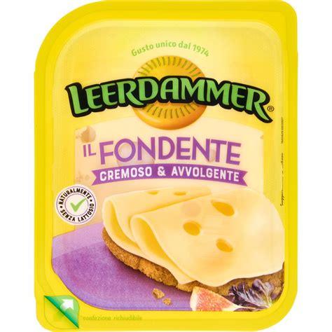 Immagine di fette di formaggio Leerdammer Fondente che si sciolgono