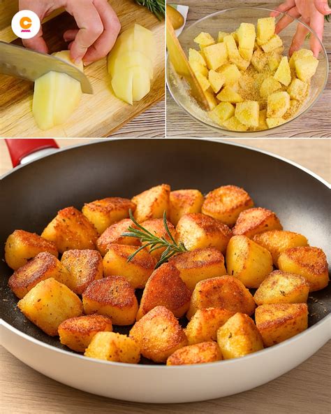 Patate in padella dorate con rosmarino e paprika