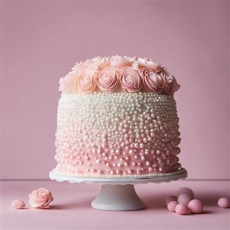 Torta a più piani decorata con glassa rosa pastello, cavalli in zucchero e nome del festeggiato