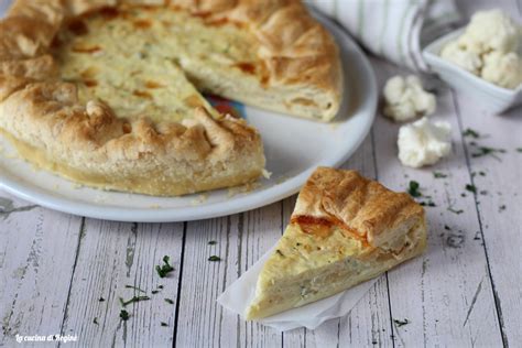 torta salata cavolfiore prosciutto cotto in forno