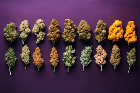 descrizione: Primo piano di cime di cannabis Banana Kush dense e resinose, con pistilli arancioni e foglioline verdi neon e gialle brillanti.