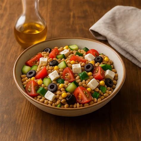 Insalata Eoliana pronta per essere servita, con tutti gli ingredienti ben visibili