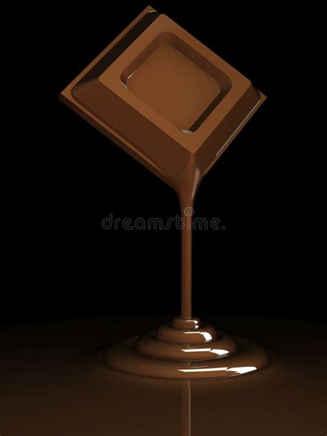 Immagine ravvicinata di cioccolato fondente che si scioglie
