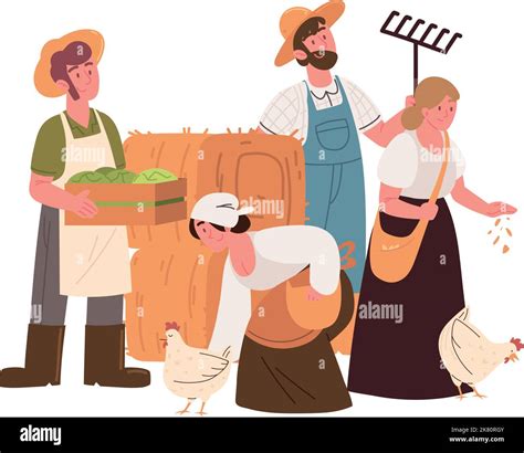 Illustrazione storica di famiglie contadine che lavorano carne di maiale