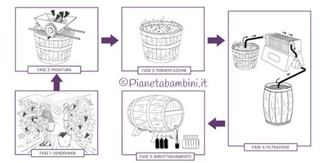 Schema illustrativo delle diverse fasi di produzione del tofu, dall'ammollo alla pressatura