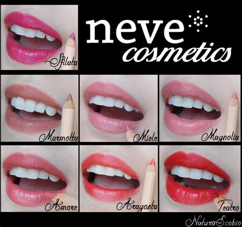 Collezione di matite labbra Neve Cosmetics Pastello in varie tonalità