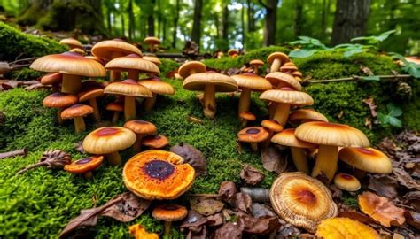 Immagini di diverse colorazioni della spugna dei funghi porcini in varie fasi di maturazione