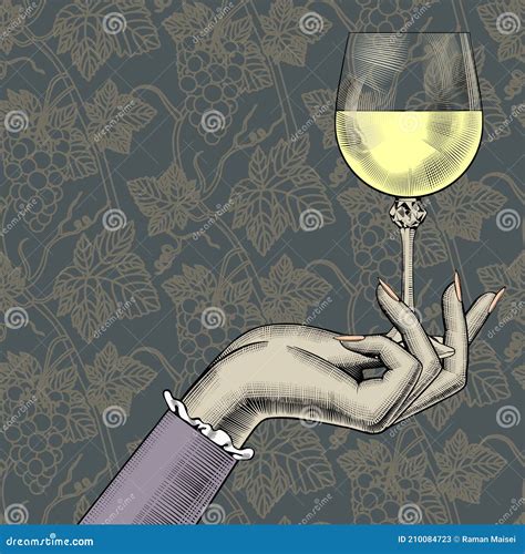 Illustrazione di un bicchiere di vino bianco e un piatto di cannelloni