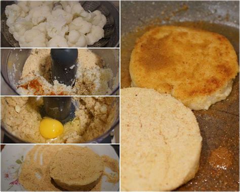 infografica con i passaggi per preparare gli hamburger di cavolfiore