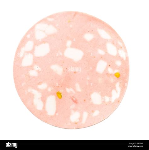 Illustrazione di una fetta di mortadella