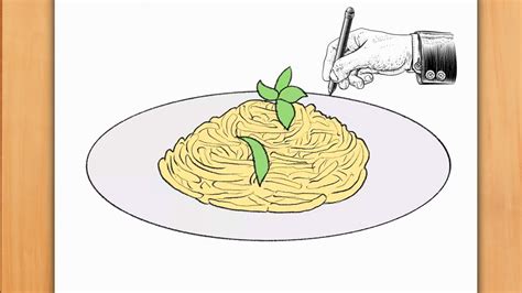 Illustrazione stilizzata di un piatto di pasta con salsa al gorgonzola