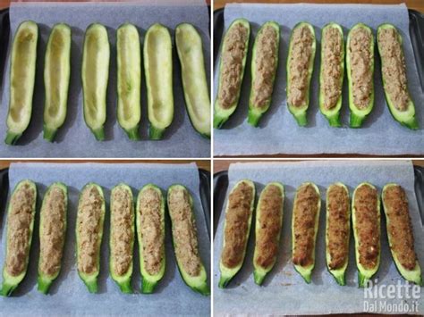 zucchine ripiene alla ligure pronte in teglia