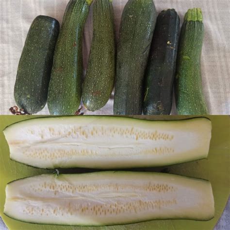 zucchine tagliate a metà e svuotate con polpa a cubetti