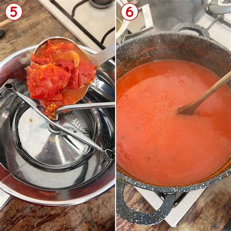Preparazione del sugo di pomodoro per la parmigiana
